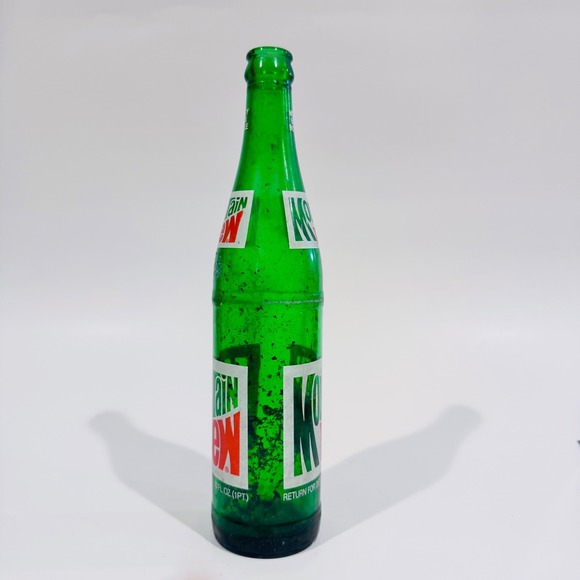 Vintage Mountain Dew Bottle‎ 1Pt 16oz Single Dot Money Back Bottle - Picture 4 of 9
